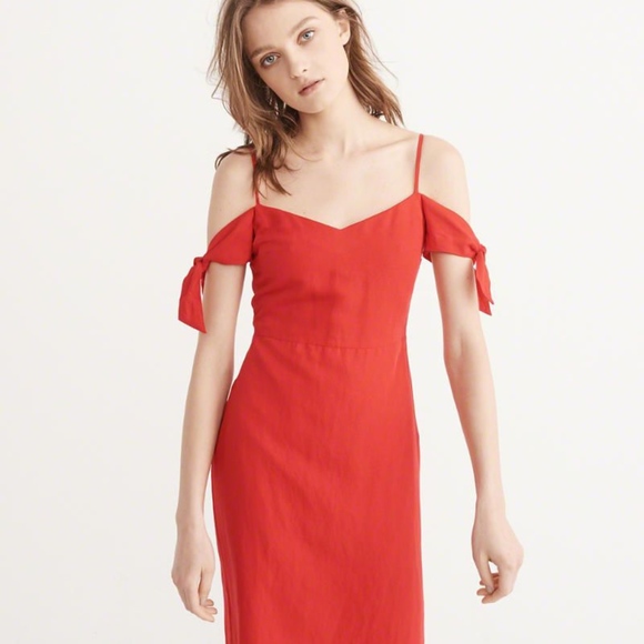 abercrombie red dress